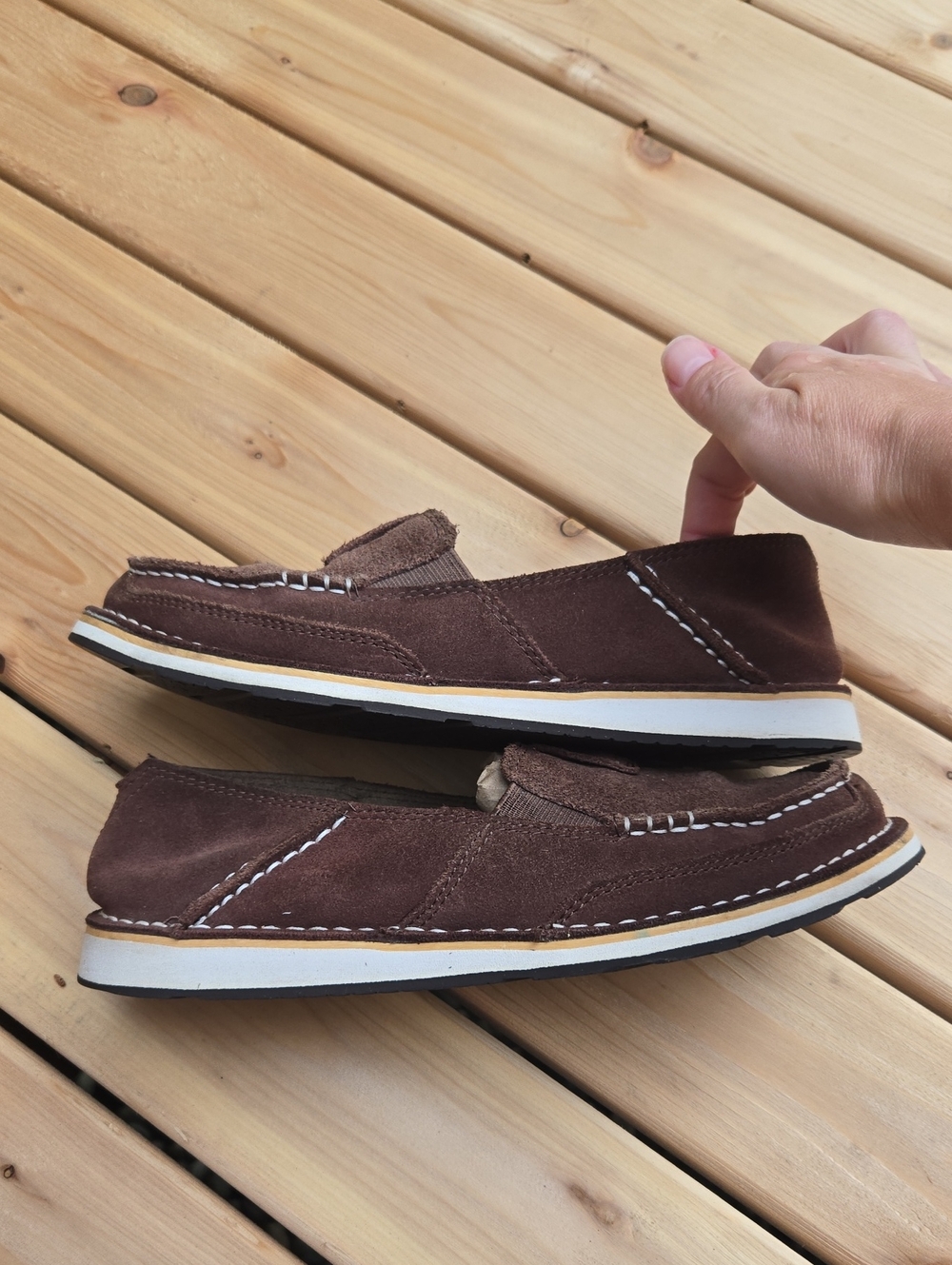 Ariat Women's Brown Suede Slip-On Loafer - Picture 8 of 8